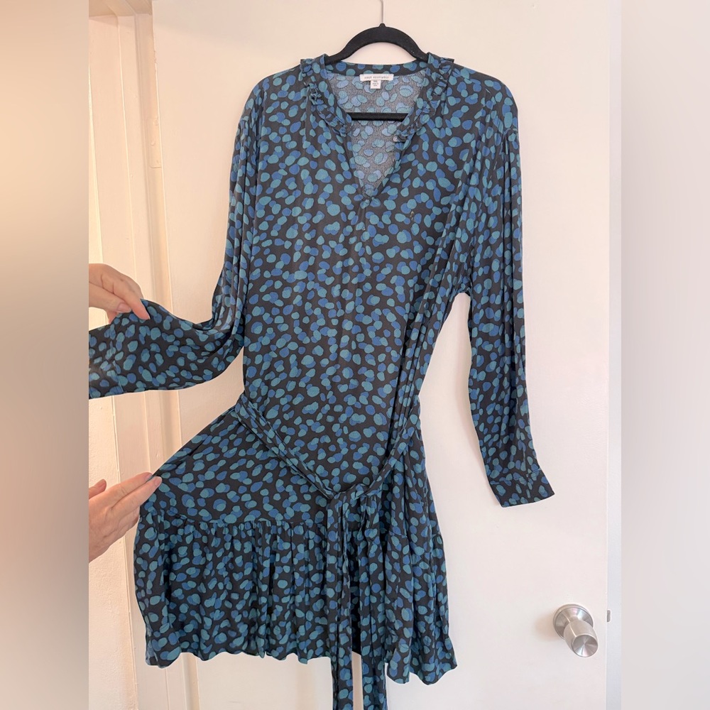 Elegant Blue Patterned Dress